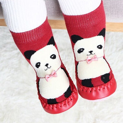 Toddler Indoor Sock Shoes Newborn Baby Socks Winter Thick Terry Cotton Baby Girl Sock with Rubber Soles Infant Animal Funny Sock