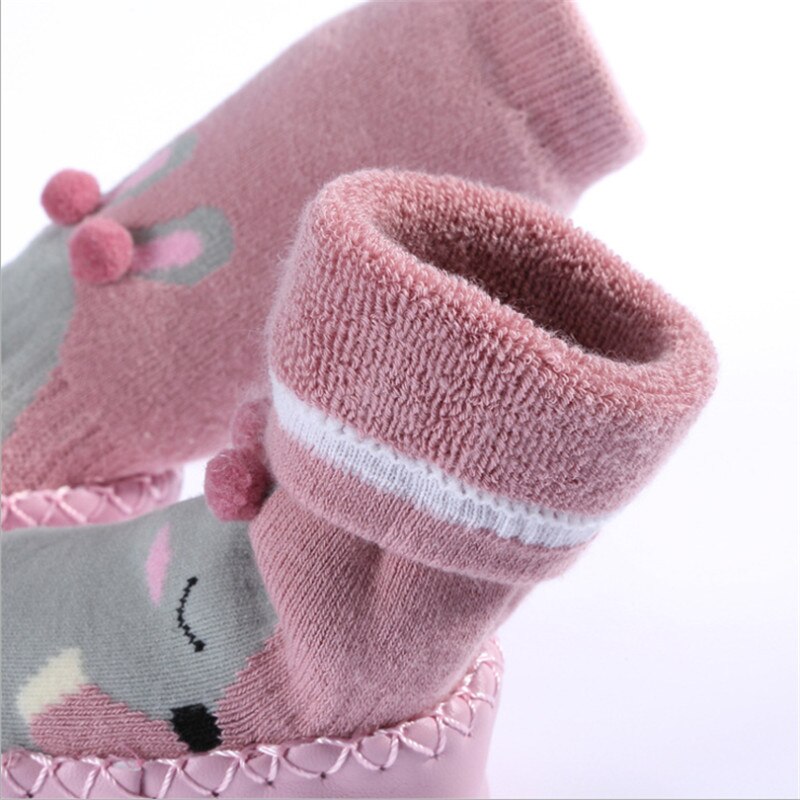 Toddler Indoor Sock Shoes Newborn Baby Socks Winter Thick Terry Cotton Baby Girl Sock with Rubber Soles Infant Animal Funny Sock